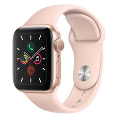 Смарт-часы APPLE Watch Series 5 40мм, золотистый / розовый песок [mwv72ru/a]