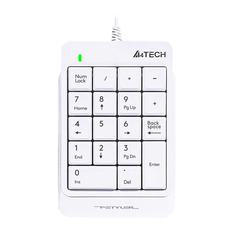 Числовой блок A4TECH Fstyler FK13P, USB, без русского алфавита, белый [fk13p usb (white)]
