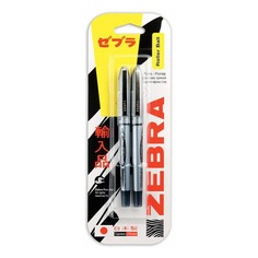 Ручка-роллер Zebra ZEB-ROLLER BE& DX5 0.5мм игловидный пиш. наконечник черные чернила блистер (2шт) 15 шт./кор. Зебра