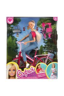 Кукла София на велосипеде Карапуз
