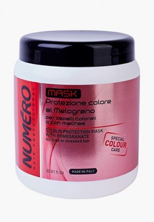 Маска для волос Brelil Professional Numero для защиты цвета с экстрактом граната для окрашенных и мелированных волос, 1000 мл