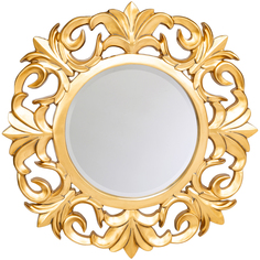 Настенное зеркало «хлоя» (object desire) золотой 100x100 см.