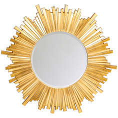Настенное зеркало «гримальди» (object desire) золотой 100x100x4 см.