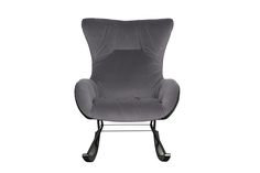 Кресло-качалка велюровое серое (garda decor) серый 90.0x93.0x72.0 см.