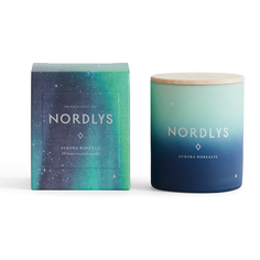 Свеча ароматическая nordlys с крышкой (skandinavisk) бирюзовый 7x8x7 см.