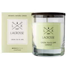Свеча ароматическая lacrosse зеленый чай и лайм (ambientair) прозрачный 8x9x8 см.
