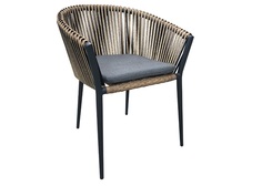 Кресло уличное муза (garda decor) серый 63x76x63 см.
