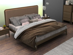 Кровать paterna (mod interiors) коричневый 206x115x213 см.