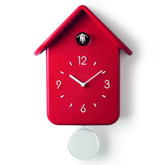 Часы с кукушкой (guzzini) красный 24x29x12 см.