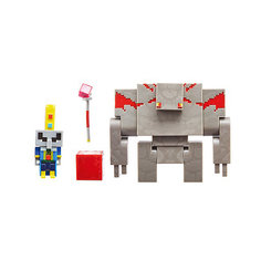 Набор фигурок Minecraft "Подземелье" Красный голем и Верховный Илладжер Mattel