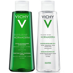 Сужающий поры лосьон и Мицеллярный лосьон Vichy Normaderm Duopack, 200 мл + 200 мл