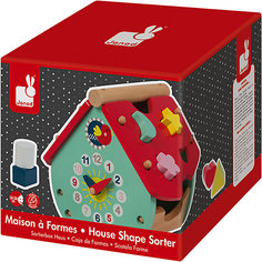 Сортер Janod "Домик с часами"