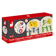 Развивающий пазл Janod Учусь считать, 20 элементов