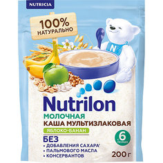 Молочная каша Nutrilon мультизлавоковая, яблочно-банановая с 6 мес 200 г