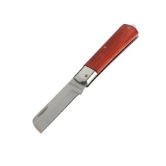 Нож универсальный складной tundra, деревянная рукоятка, прямое лезвие, нержавеющая сталь