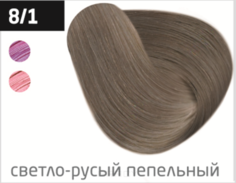 Domix, Безаммиачный стойкий краситель для волос с маслом виноградной косточки Silk Touch (42 оттенка) 8/1 светло-русый пепельный Ollin Professional
