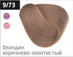 Domix, Безаммиачный стойкий краситель для волос с маслом виноградной косточки Silk Touch (42 оттенка) 9/73 блондин коричнево-золотистый Ollin Professional