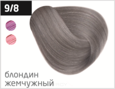 Domix, Безаммиачный стойкий краситель для волос с маслом виноградной косточки Silk Touch (42 оттенка) 9/8 блондин жемчужный Ollin Professional