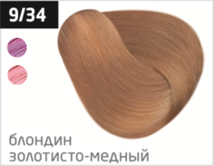 Domix, Безаммиачный стойкий краситель для волос с маслом виноградной косточки Silk Touch (42 оттенка) 9/34 блондин золотисто-медный Ollin Professional