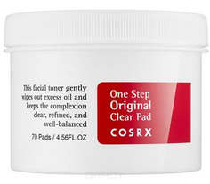 Domix, Очищающие пэды (подушечки) для лица с BHA-кислотой One Step Clear Pad, 70 шт Cos Rx