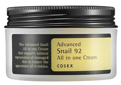 Domix, Многофункциональный крем для лица с 92% муцина улитки Advanced Snail 92 All In One Cream, 100 мл Cos Rx