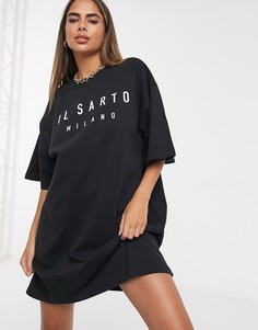 Oversized платье-футболка черного цвета Il Sarto-Черный цвет