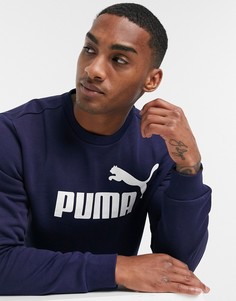 Темно-синий свитшот с крупным логотипом Puma