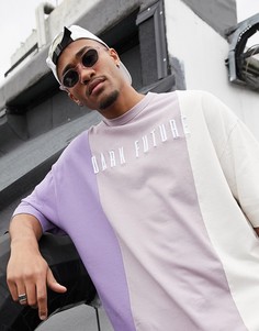 Футболка в стиле oversized с цветными вставками ASOS Dark Future-Мульти