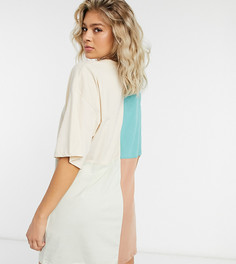 Платье-футболка в стиле oversized с контрастными вставками Missguided-Многоцветный