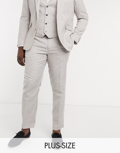 Узкие брюки с принтом "гусиная лапка" Gianni Feraud Plus-Коричневый цвет