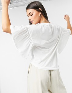 Белая футболка с пышными рукавами Vero Moda-Белый