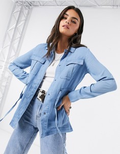 Джинсовая куртка в стиле милитари Vero Moda-Синий