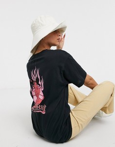 Oversized-футболка с принтом на спине New Girl Order-Черный