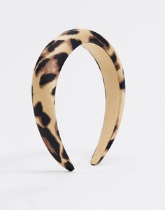 Повязка на голову с леопардовым принтом My Accessories London-Многоцветный