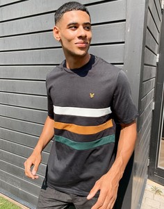 Черная футболка со вставками Lyle & Scott-Черный