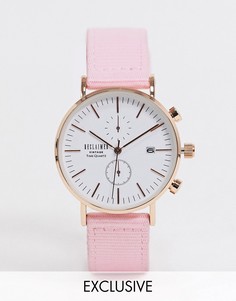 Часы с хронографом и парусиновым ремешком Reclaimed Vintage inspired-Розовый цвет