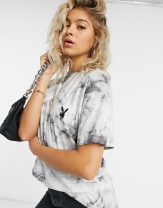 Oversized-футболка с принтом тай-дай Missguided x Playboy-Многоцветный