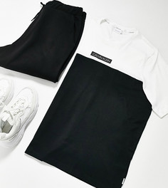 Белая футболка с логотипом Calvin Klein Big and Tall-Черный цвет