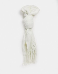 Белый шарф с кисточками My Accessories London