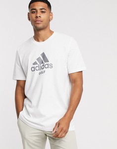 Белая футболка adidas Golf badge of sport-Белый