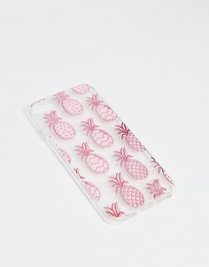 Чехол для iPhone 6/6S/7/8 с ананасами Skinnydip-Розовый