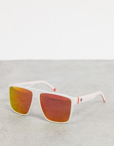 Солнцезащитные очки-авиаторы с синими стеклами Tommy Hilfiger-Синий
