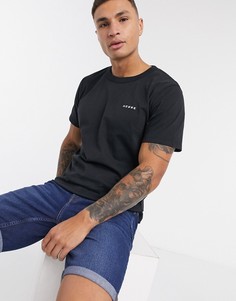 Черная футболка с логотипом Selected Homme-Черный цвет