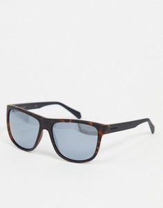 Квадратные солнцезащитные очки с черепаховыми элементами Polaroid-Коричневый цвет