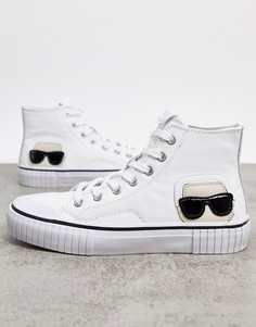 Белые высокие кроссовки Karl Lagerfeld-Белый