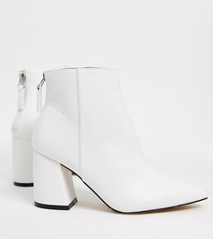 Белые ботильоны на каблуке RAID Wide Fit-Белый
