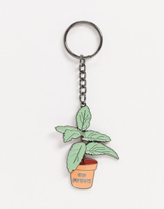 Брелок для ключей с цветком в горшке Typo-Мульти
