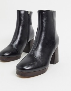 Черные ботинки на платформе ASOS DESIGN-Черный цвет