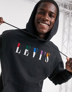 Худи черного цвета с логотипом Levis-Черный