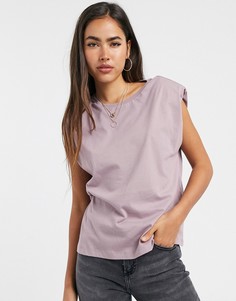 Футболка с подплечниками Vero Moda-Фиолетовый цвет